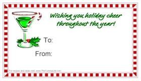 holiday cheer gift tag