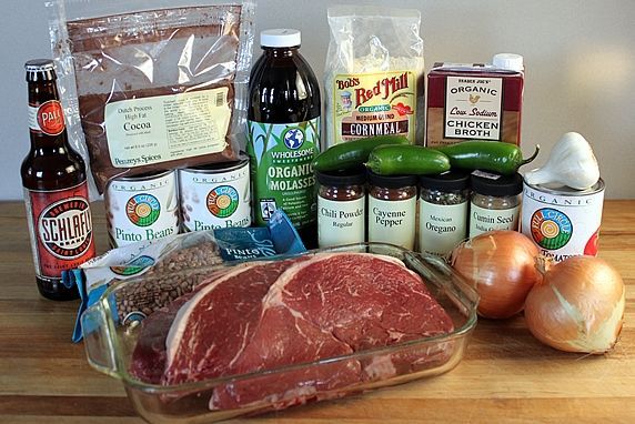 ingredients for Thick & Hearty Steak Chili