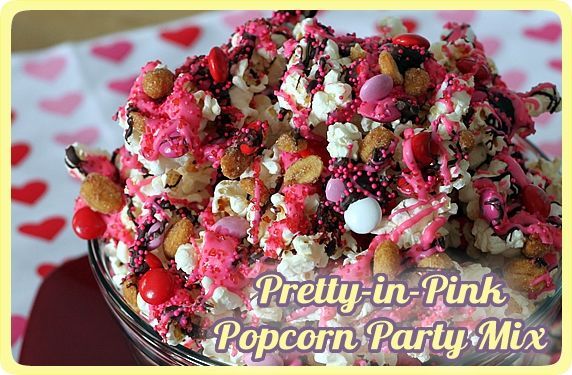 Pink Popcorn Party Mix