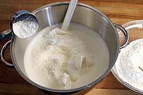 sprinkle sifted flour