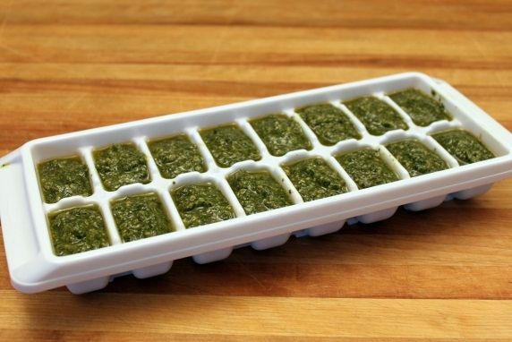 filled tray