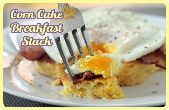 Corn Cake Breakfast Stack