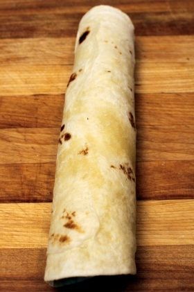 white rolled tortilla