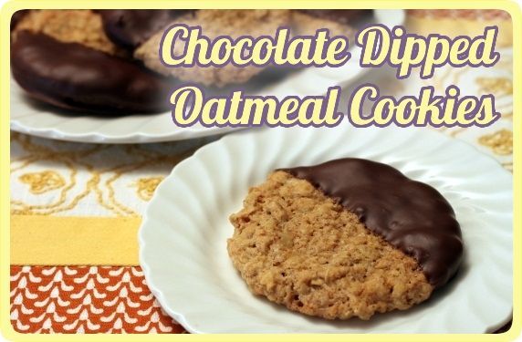 Chocolate Dipped Oatmeal Cookie