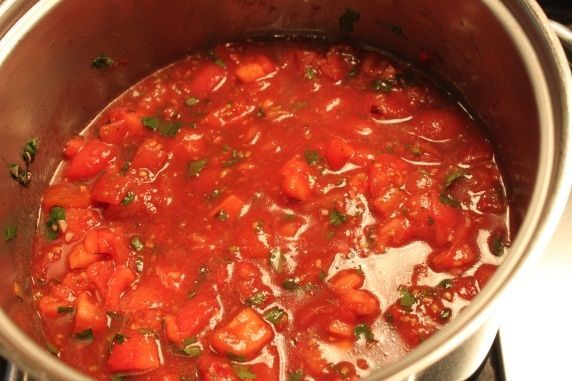 mixed in pot