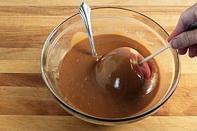 dipping apple