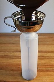 funneling chocolate