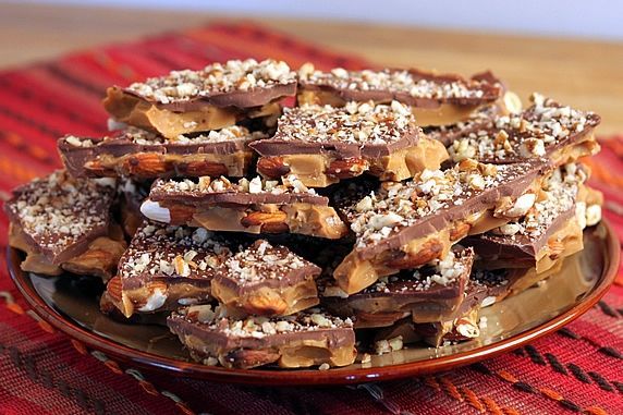 toffee on plate