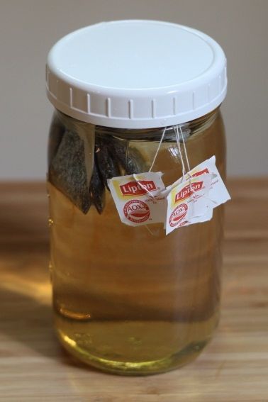 tea bags in jar