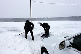 stuck car