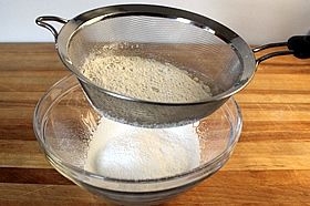 sifting flour