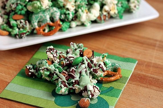 Green Popcorn Party Mix