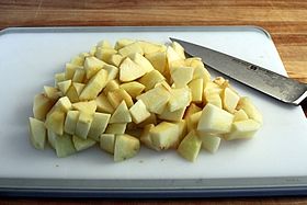 chopped apples