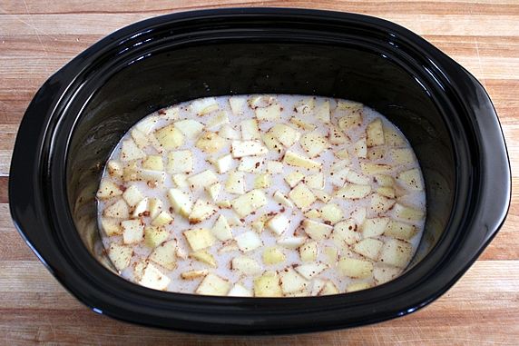 mixed in slow cooker