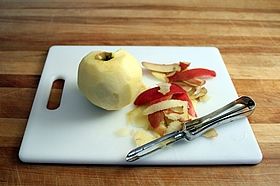 peeled apple