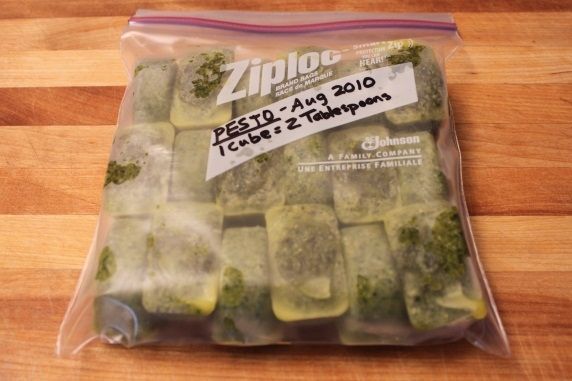 pesto in ziploc