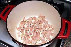 bacon in pan