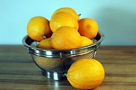 lemons on counter
