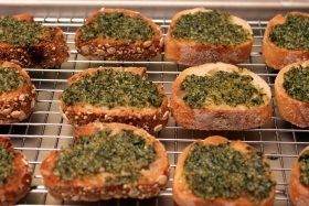 pesto on toast