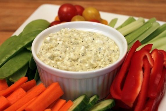 veggie dip closeup