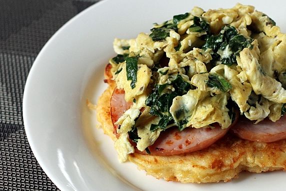 Corn Cake Breakfast Stack