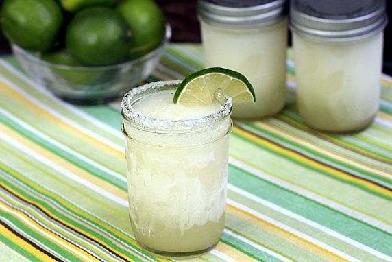 Make-Ahead Frozen Margaritas. Blended, frozen in mason jars, ready to serve. 