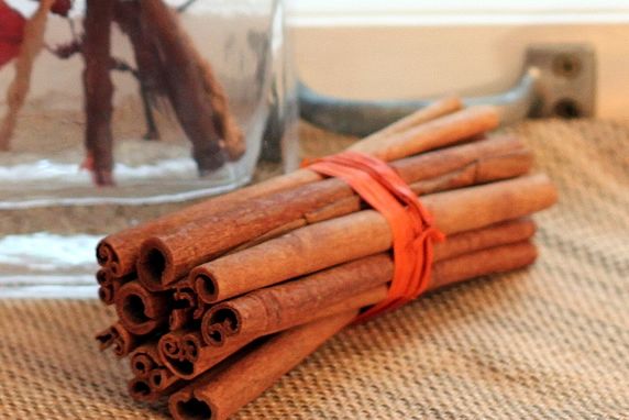 Fall decorating with cinnamon sticks