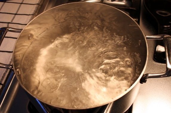 boiling water