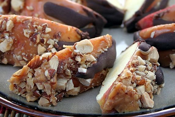 close up of apple slices